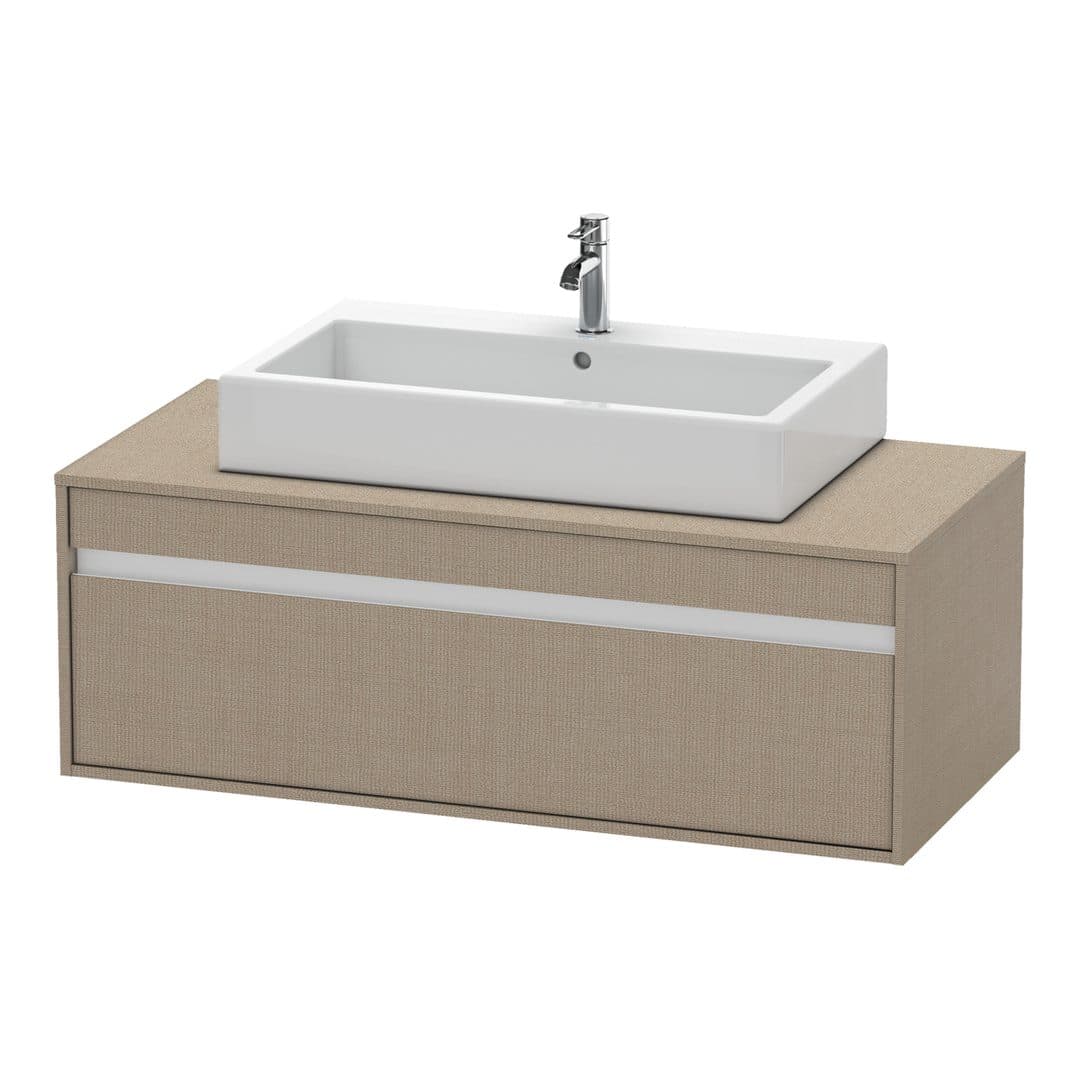Duravit Ketho – Έπιπλο Νιπτήρα – 1200 mm, για κονσόλα, 1 συρτάρι, νιπτήρας κέντρο, μοντέλο KT6696 – Linen Matt, Decor (KT669607575)
