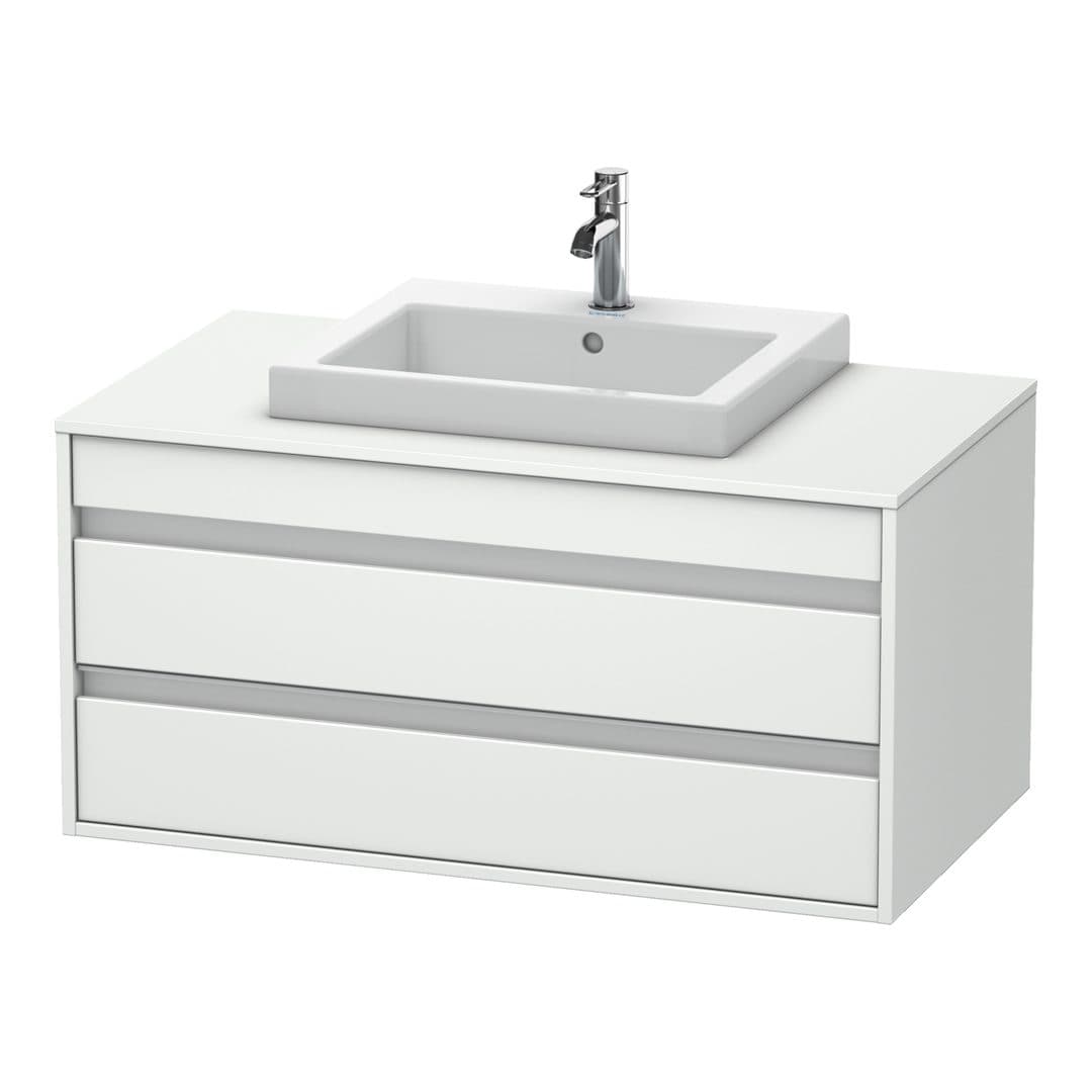 Duravit Ketho – Έπιπλο Νιπτήρα – 1000 mm, για κονσόλα, 2 συρτάρια, νιπτήρας κέντρο, μοντέλο KT6755 – White Matt, Decor (KT675501818)