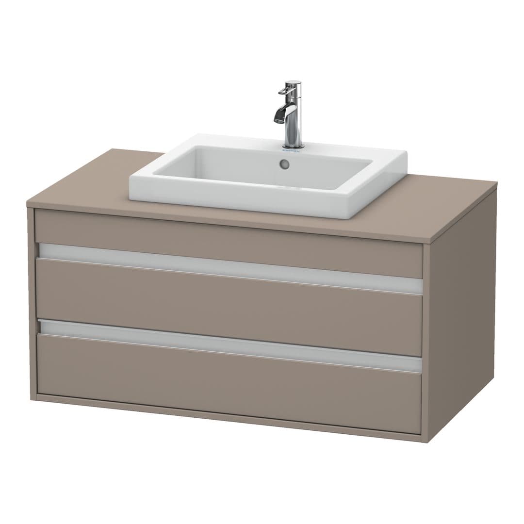 Duravit Ketho – Έπιπλο Νιπτήρα – 1000 mm, για κονσόλα, 2 συρτάρια, νιπτήρας κέντρο, μοντέλο KT6755 – Basalte Matt, Decor (KT675504343)