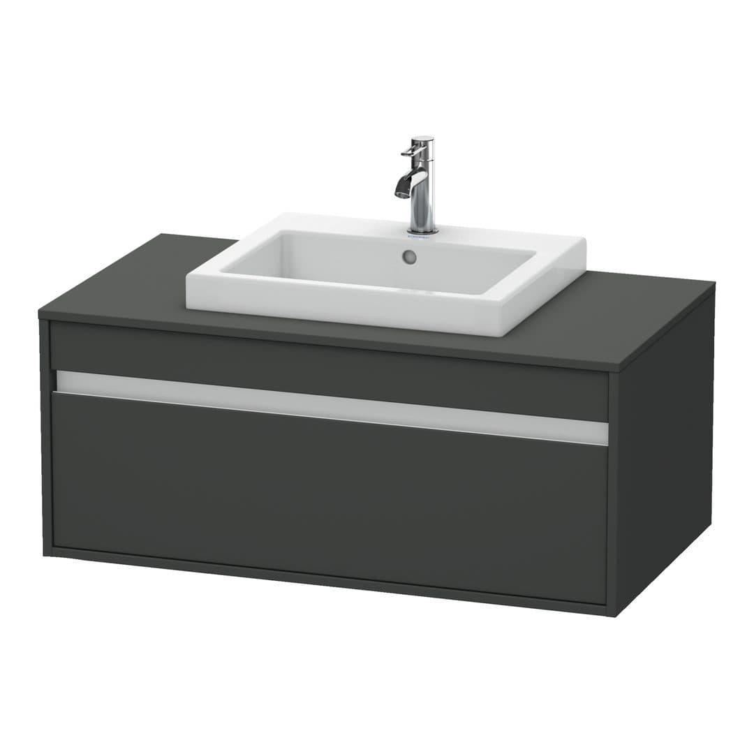 Duravit Ketho – Έπιπλο Νιπτήρα – 1000 mm, για κονσόλα, 1 συρτάρι, νιπτήρας κέντρο, μοντέλο KT6795 – Graphite Matt, Decor (KT679504949)