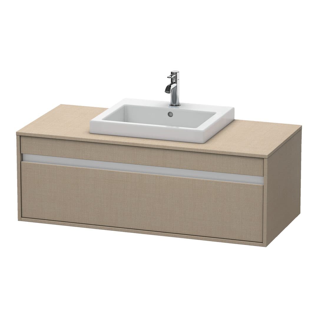 Duravit Ketho – Έπιπλο Νιπτήρα – 1200 mm, για κονσόλα, 1 συρτάρι, νιπτήρας κέντρο, μοντέλο KT6796 – Linen Matt, Decor (KT679607575)