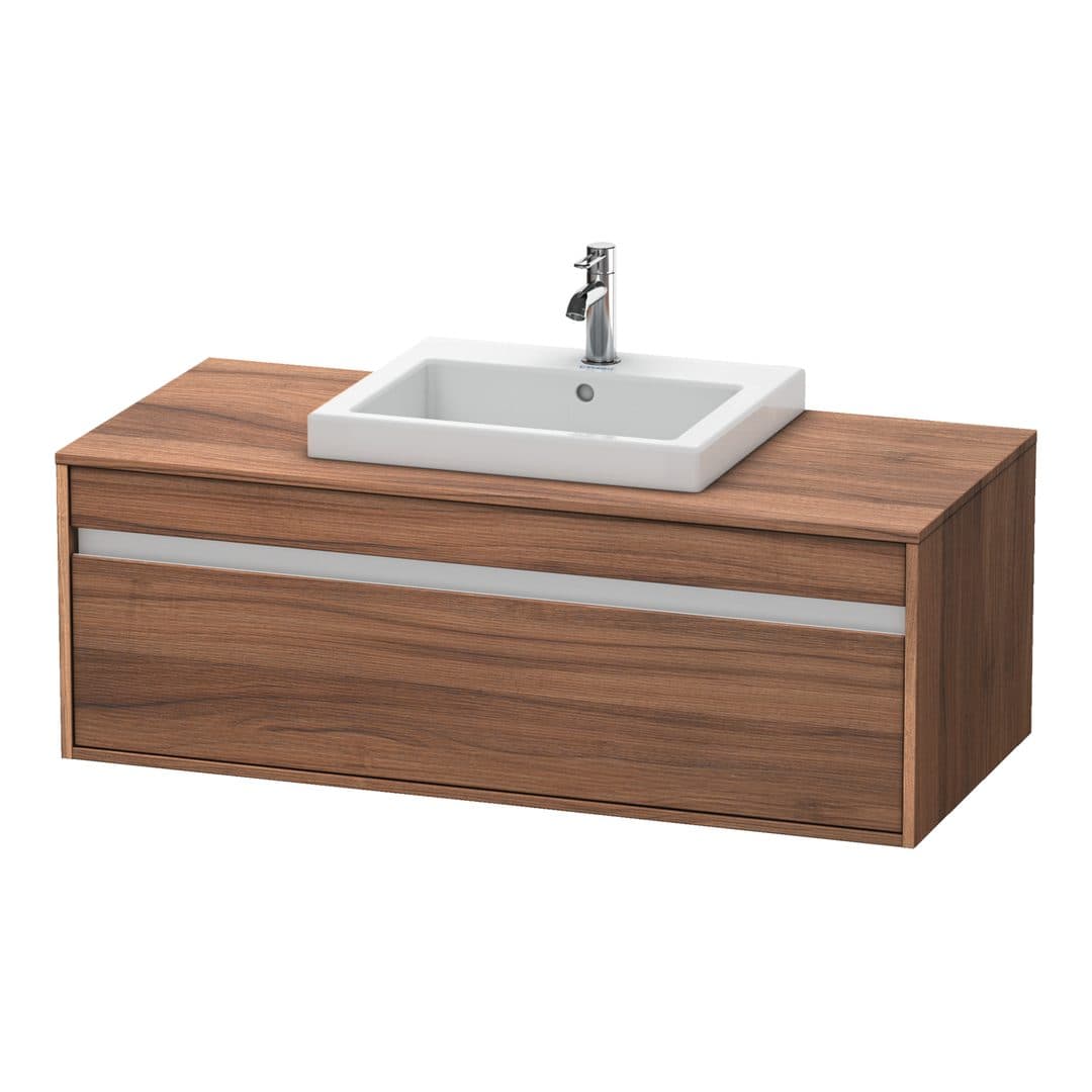 Duravit Ketho – Έπιπλο Νιπτήρα – 1200 mm, για κονσόλα, 1 συρτάρι, νιπτήρας κέντρο, μοντέλο KT6796 – Walnut Matt, Decor (KT679607979)