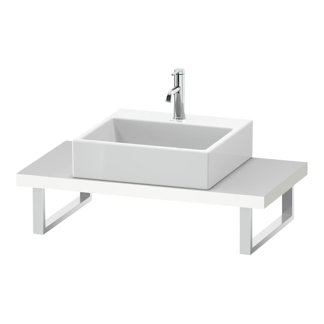 Duravit L-Cube – Πάγκος Νιπτήρα – 800 mm, Compact, 800 x 480 x 45 mm, μοντέλο LC100C – White Matt, Decor (LC100C01818)