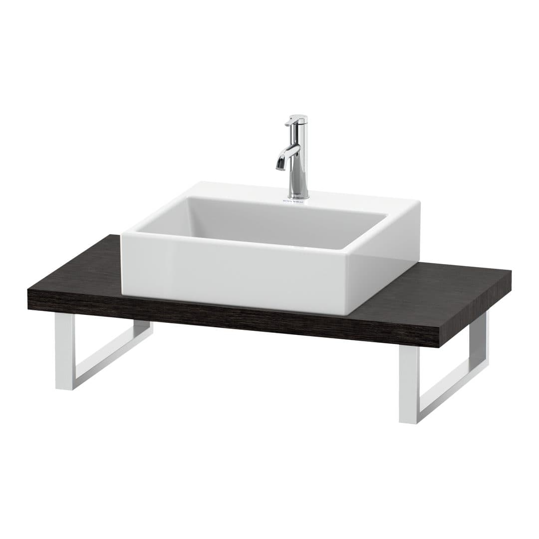 Duravit L-Cube – Πάγκος Νιπτήρα – 800 mm, Compact, 800 x 480 x 45 mm, μοντέλο LC100C – Brushed dark oak Matt, Real wood veneer (LC100C07272)
