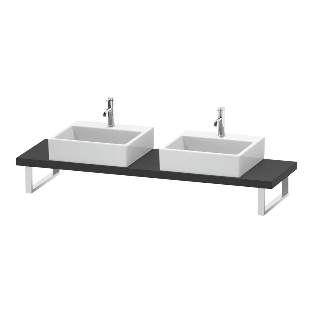 Duravit L-Cube – Πάγκος Νιπτήρα – 800 mm, Compact, 800 x 480 x 45 mm, μοντέλο LC101C – Graphite Matt, Decor (LC101C04949)