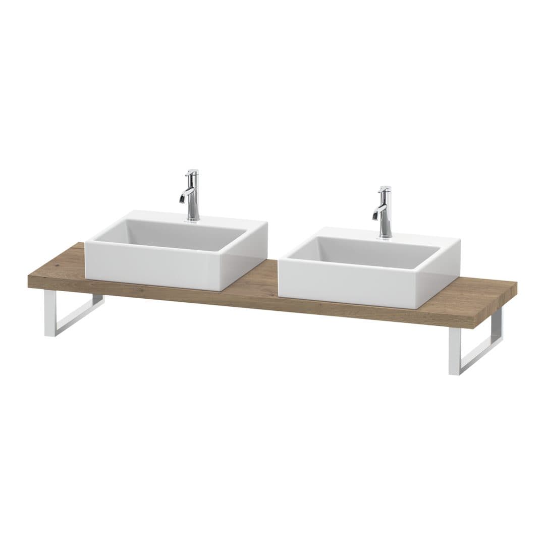 Duravit L-Cube – Πάγκος Νιπτήρα – 800 mm, Compact, 800 x 480 x 45 mm, μοντέλο LC101C – Marbled Oak Matt, Decor (LC101C05555)