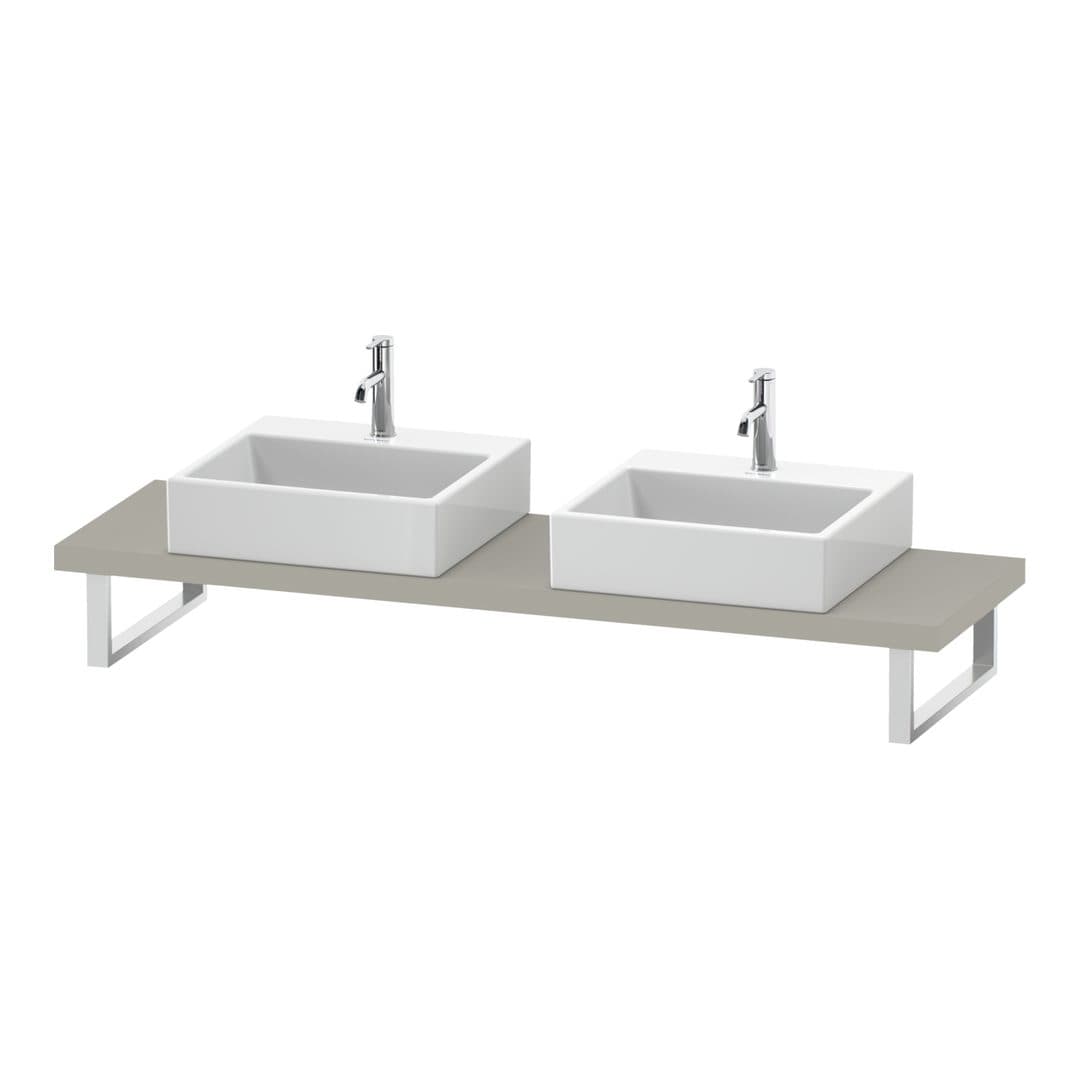 Duravit L-Cube – Πάγκος Νιπτήρα – 800 mm, Compact, 800 x 480 x 45 mm, μοντέλο LC101C – Taupe Super Matt, Decor (LC101C08383)