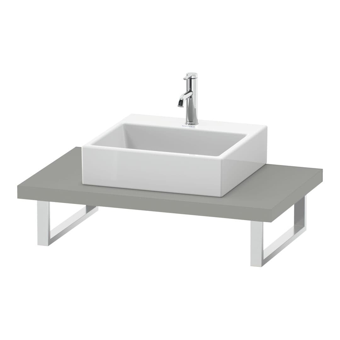 Duravit L-Cube – Πάγκος Νιπτήρα – 800 mm, 800 x 550 x 45 mm, μοντέλο LC102C – Concrete grey Matt, Decor (LC102C00707)