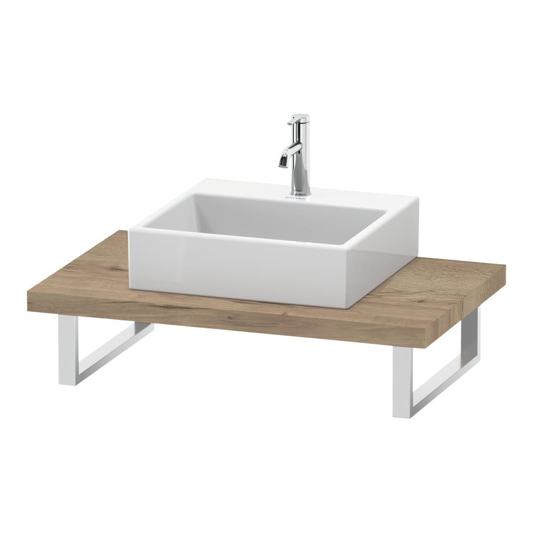 Duravit L-Cube – Πάγκος Νιπτήρα – 800 mm, 800 x 550 x 45 mm, μοντέλο LC102C – Marbled Oak Matt, Decor (LC102C05555)