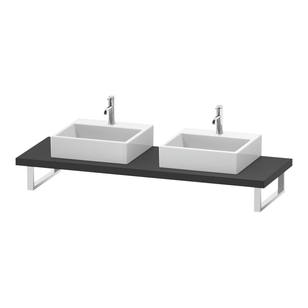 Duravit L-Cube – Πάγκος Νιπτήρα – 800 mm, 800 x 550 x 45 mm, μοντέλο LC103C – Graphite Matt, Decor (LC103C04949)