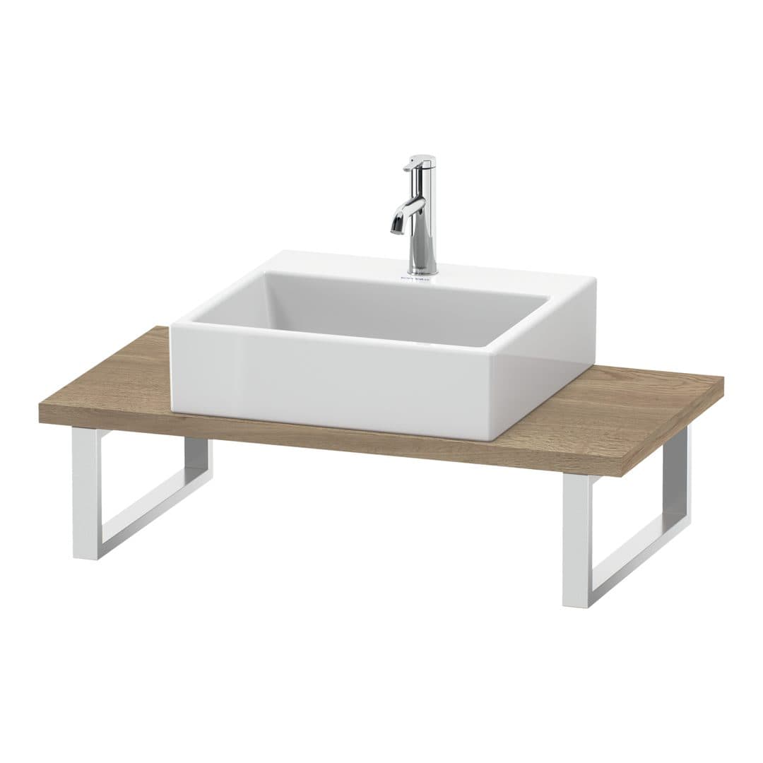 Duravit L-Cube – Πάγκος Νιπτήρα – 800 mm, Compact, 800 x 480 x 30 mm, μοντέλο LC104C – Marbled Oak Matt, Decor (LC104C05555)