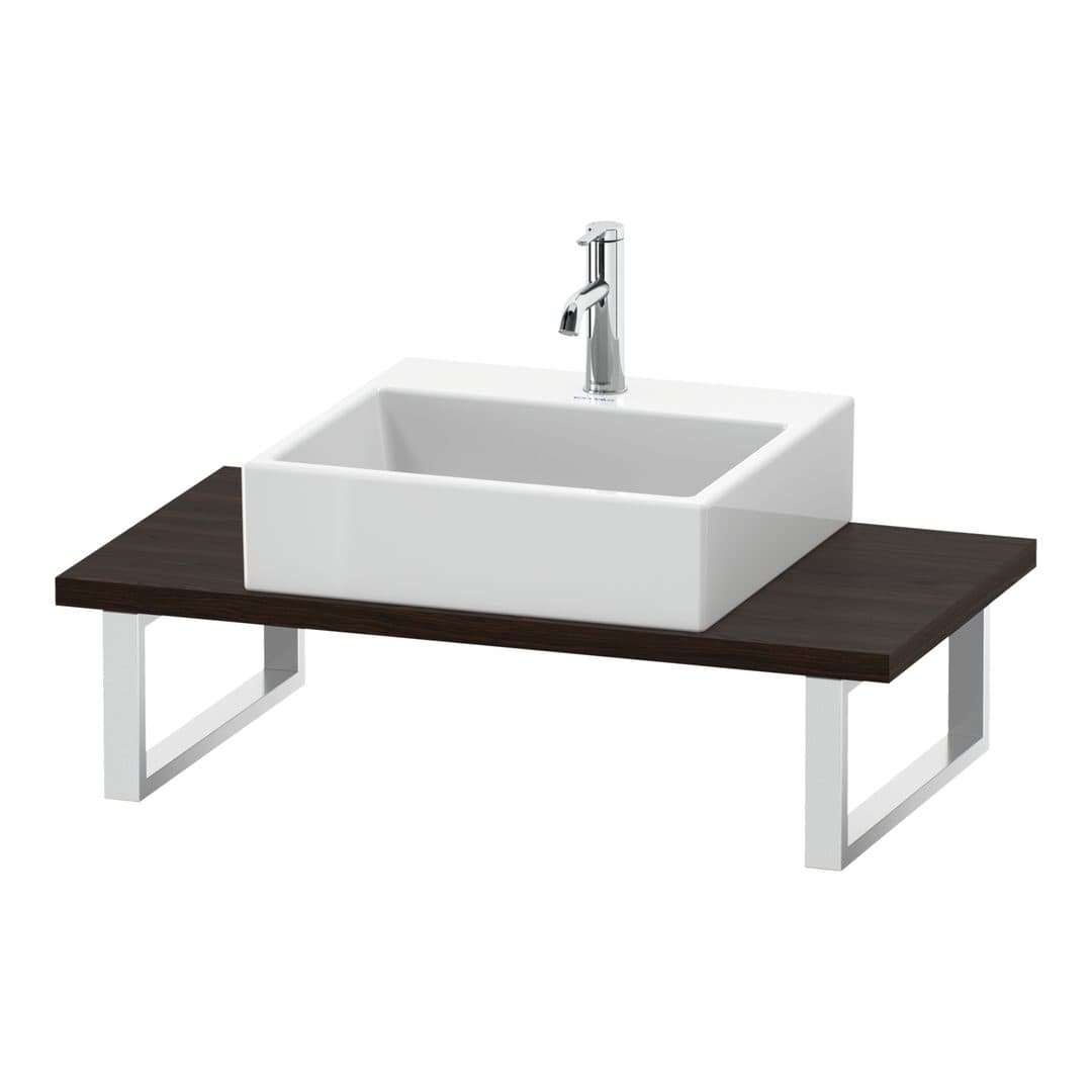 Duravit L-Cube – Πάγκος Νιπτήρα – 800 mm, Compact, 800 x 480 x 30 mm, μοντέλο LC104C – Brushed walnut Matt, Real wood veneer (LC104C06969)