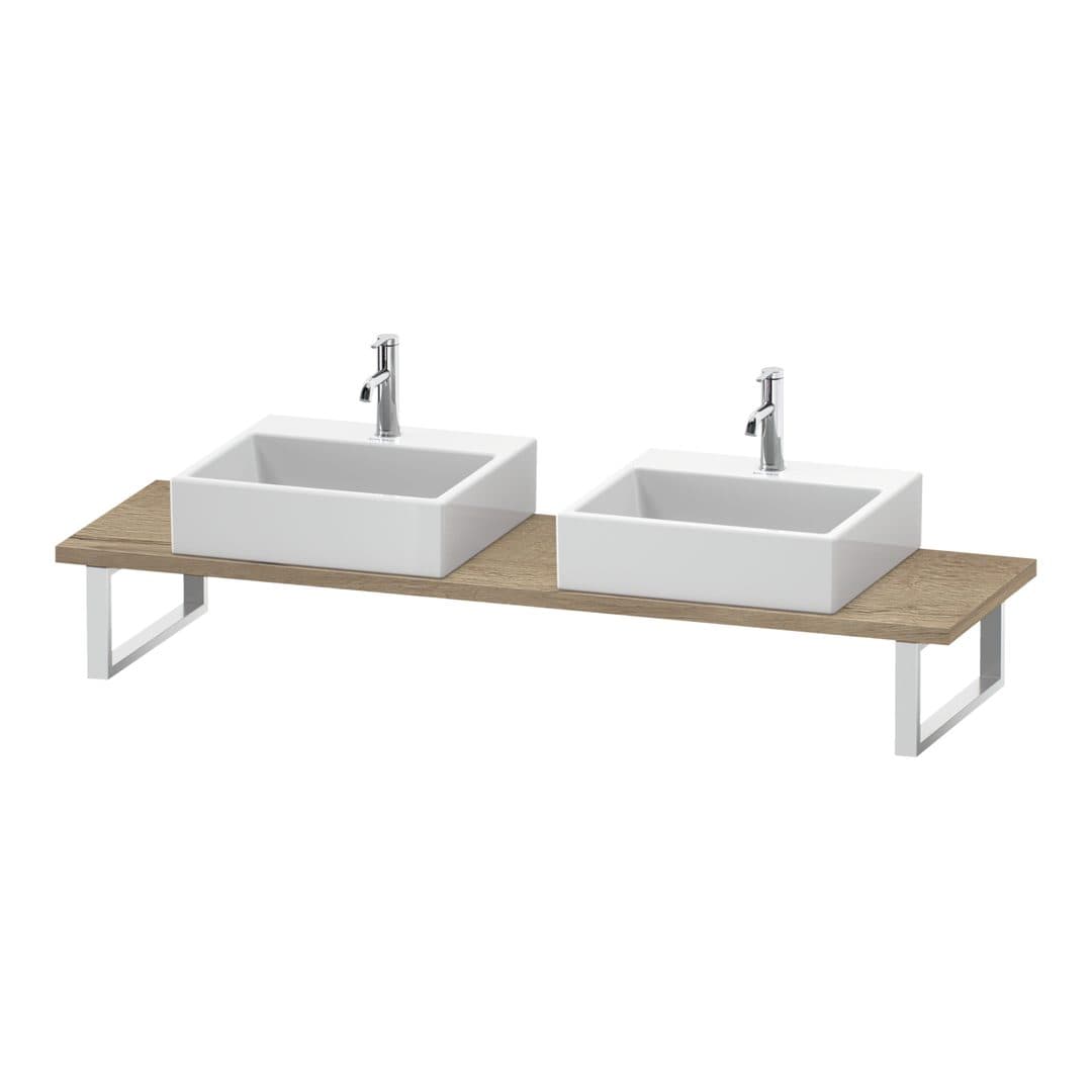 Duravit L-Cube – Πάγκος Νιπτήρα – 800 mm, Compact, 800 x 480 x 30 mm, μοντέλο LC105C – Marbled Oak Matt, Decor (LC105C05555)