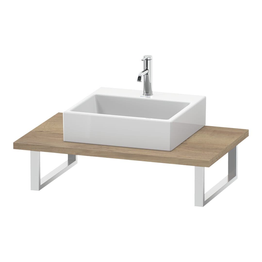 Duravit L-Cube – Πάγκος Νιπτήρα – 800 mm, 800 x 550 x 30 mm, μοντέλο LC106C – Marbled Oak Matt, Decor (LC106C05555)