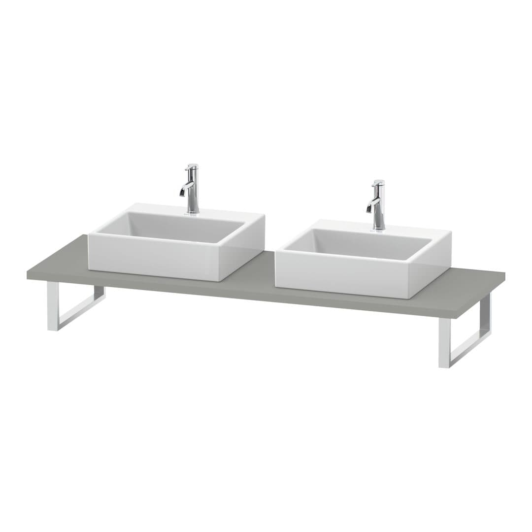 Duravit L-Cube – Πάγκος Νιπτήρα – 800 mm, 800 x 550 x 30 mm, μοντέλο LC107C – Concrete grey Matt, Decor (LC107C00707)