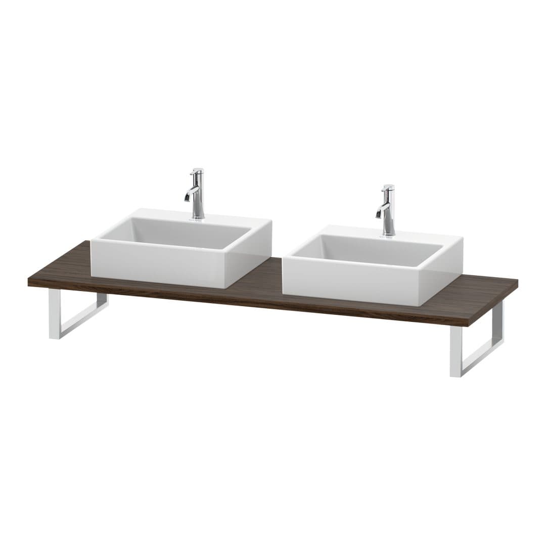 Duravit L-Cube – Πάγκος Νιπτήρα – 800 mm, 800 x 550 x 30 mm, μοντέλο LC107C – Walnut dark Matt, Decor (LC107C02121)