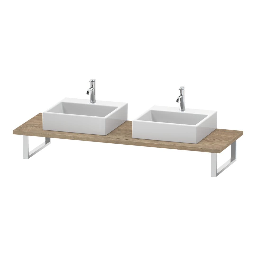 Duravit L-Cube – Πάγκος Νιπτήρα – 800 mm, 800 x 550 x 30 mm, μοντέλο LC107C – Marbled Oak Matt, Decor (LC107C05555)