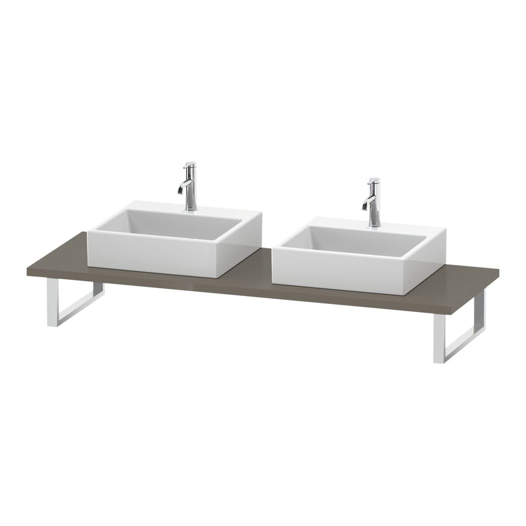 Duravit L-Cube – Πάγκος Νιπτήρα – 800 mm, 800 x 550 x 30 mm, μοντέλο LC107C – Flannel Grey High Gloss, Lacquer (LC107C08989)
