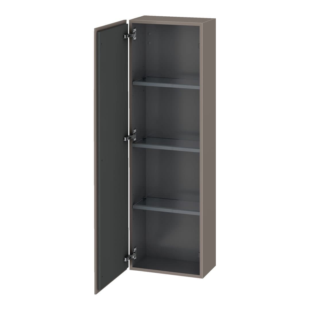 Duravit L-Cube – Κολόνα Μπάνιου – 400 mm, μεσαία, 1 πόρτα, αριστερή, 400 x 243 x 1320 mm – Basalte Matt, Decor (LC1168L4343)