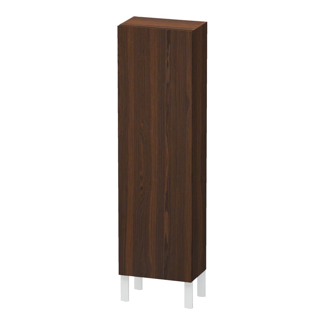 Duravit L-Cube – Κολόνα Μπάνιου – 400 mm, μεσαία, 1 πόρτα, δεξιά, 400 x 243 x 1320 mm – Brushed walnut Matt, Real wood veneer (LC1168R6969)