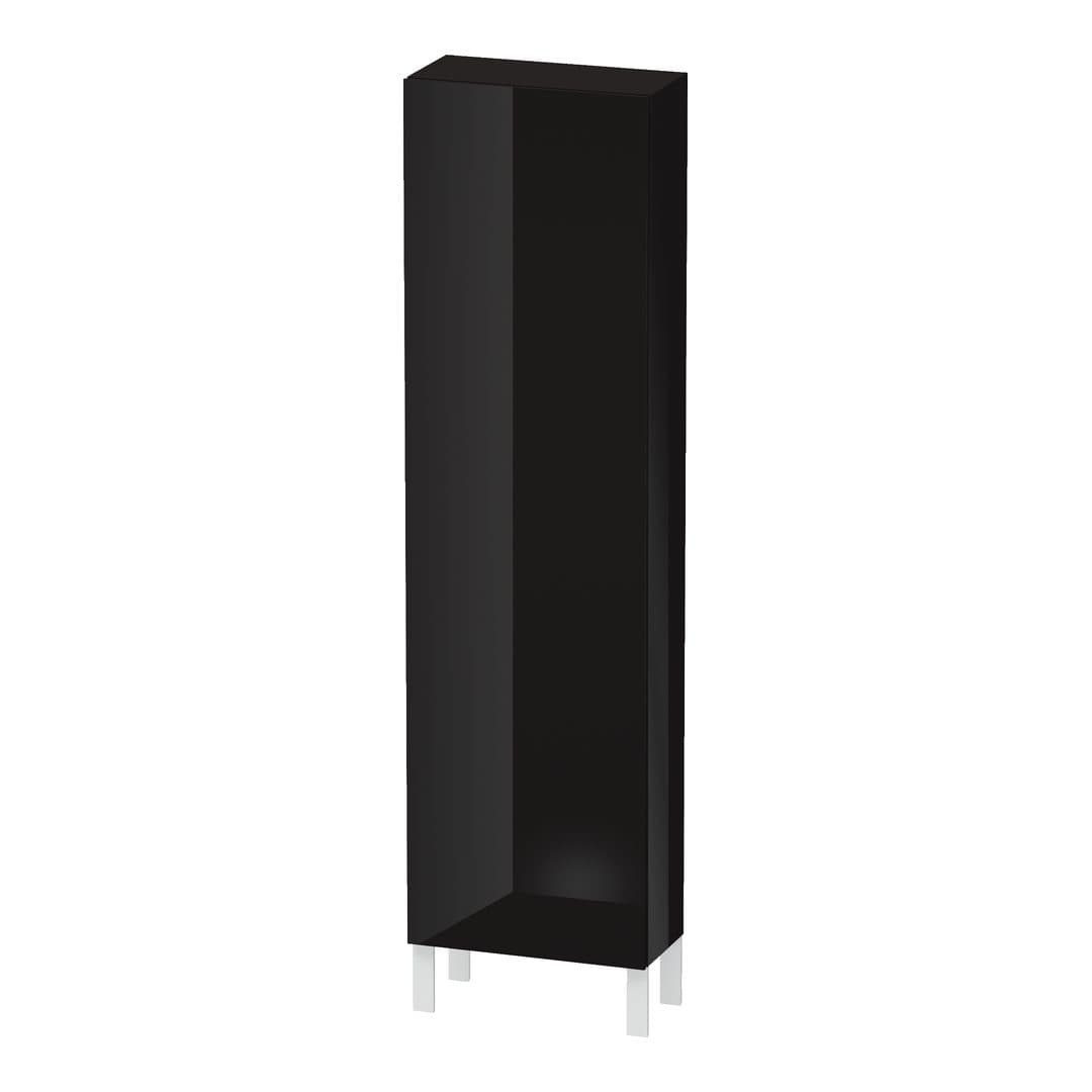 Duravit L-Cube – Κολόνα Μπάνιου – 500 mm, 1 πόρτα, αριστερή, 500 x 243 x 1760 mm – Black High Gloss, Lacquer (LC1171L4040)