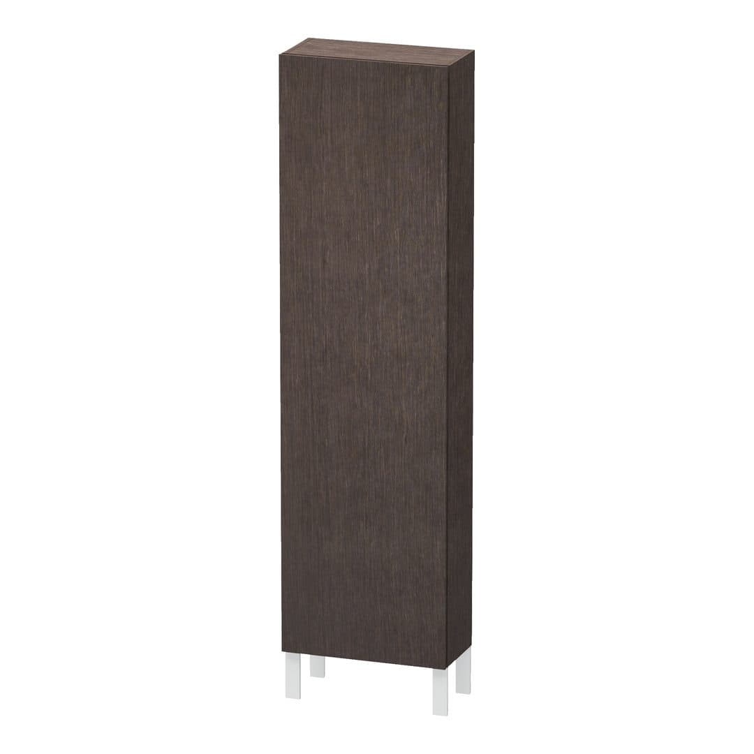 Duravit L-Cube – Κολόνα Μπάνιου – 500 mm, 1 πόρτα, αριστερή, 500 x 243 x 1760 mm – Brushed dark oak Matt, Real wood veneer (LC1171L7272)