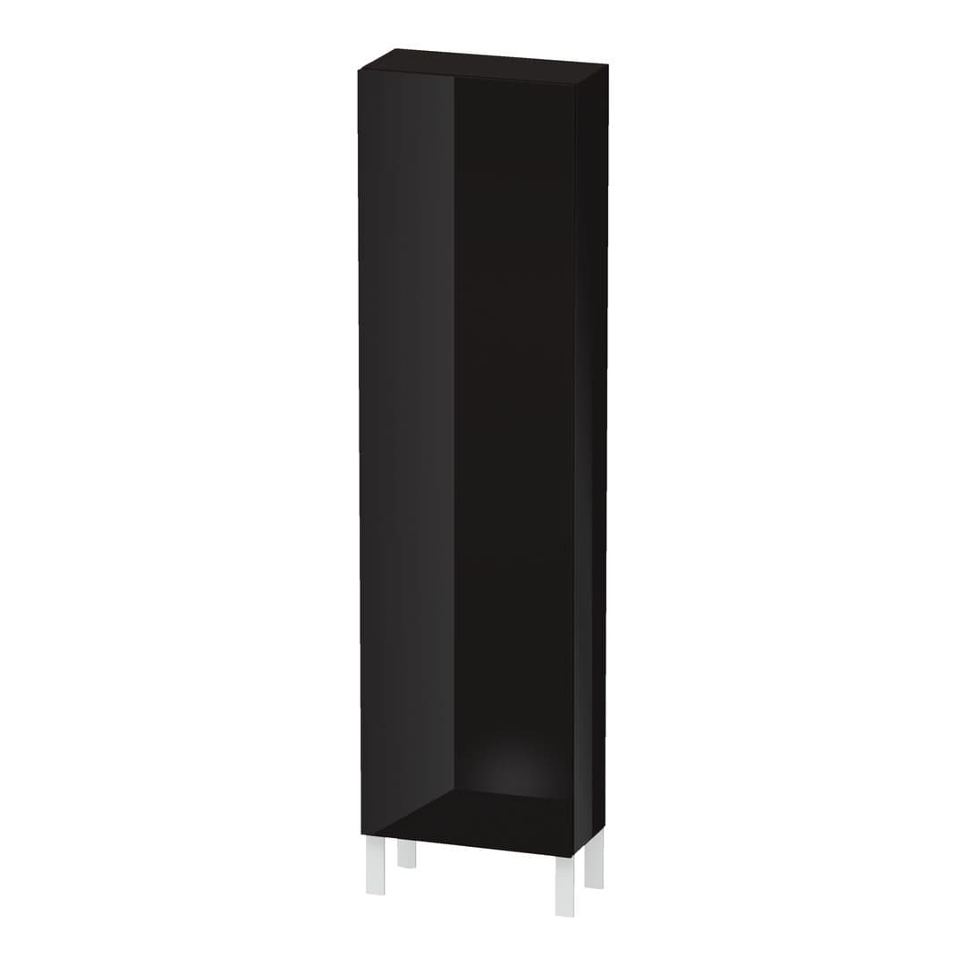 Duravit L-Cube – Κολόνα Μπάνιου – 500 mm, 1 πόρτα, δεξιά, 500 x 243 x 1760 mm – Black High Gloss, Lacquer (LC1171R4040)