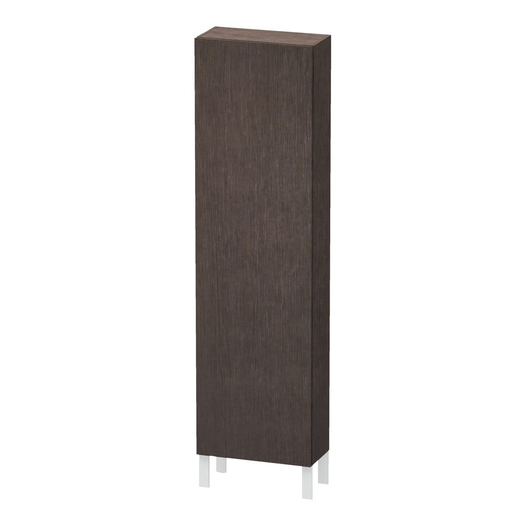 Duravit L-Cube – Κολόνα Μπάνιου – 500 mm, 1 πόρτα, δεξιά, 500 x 243 x 1760 mm – Brushed dark oak Matt, Real wood veneer (LC1171R7272)