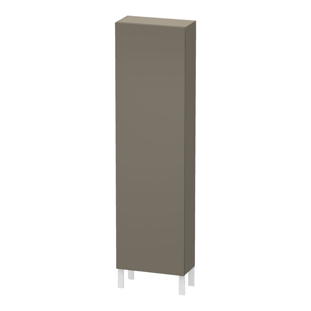 Duravit L-Cube – Κολόνα Μπάνιου – 500 mm, 1 πόρτα, δεξιά, 500 x 243 x 1760 mm – Flannel Grey Satin Matt, Lacquer (LC1171R9090)