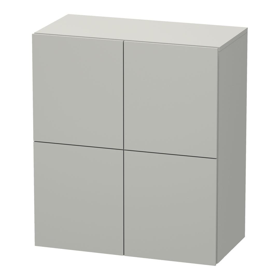 Duravit L-Cube – Κολόνα Μπάνιου – 700 mm, μεσαία, 2 πόρτες, 700 x 363 x 800 mm – Concrete grey Matt, Decor (LC117700707)