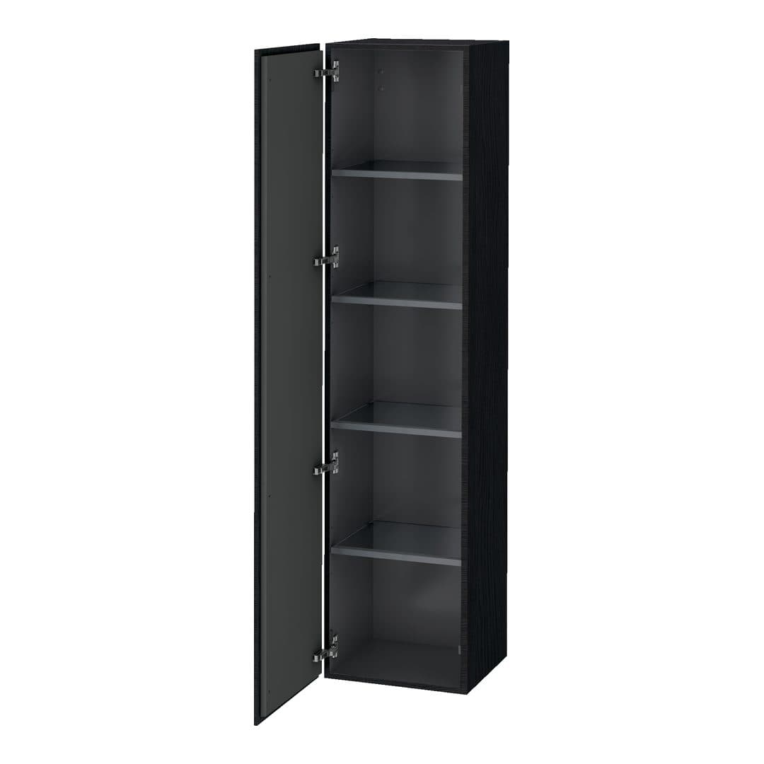Duravit L-Cube – Κολόνα Μπάνιου – 400 mm, 1 πόρτα, αριστερή, 400 x 363 x 1760 mm – Black oak Matt, Decor (LC1180L1616)