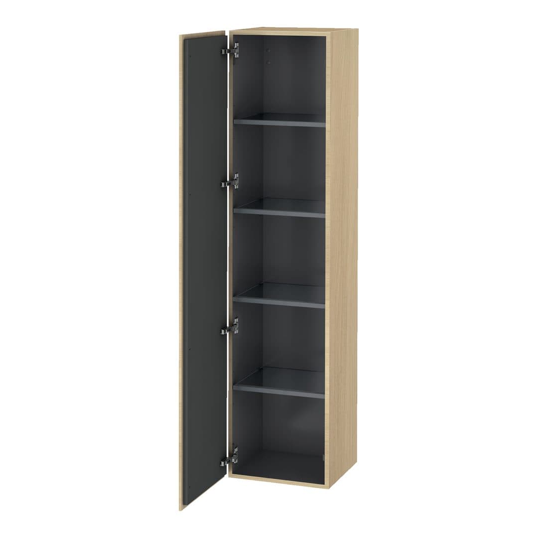 Duravit L-Cube – Κολόνα Μπάνιου – 400 mm, 1 πόρτα, αριστερή, 400 x 363 x 1760 mm – Mediterranean oak Matt, Real wood veneer (LC1180L7171)