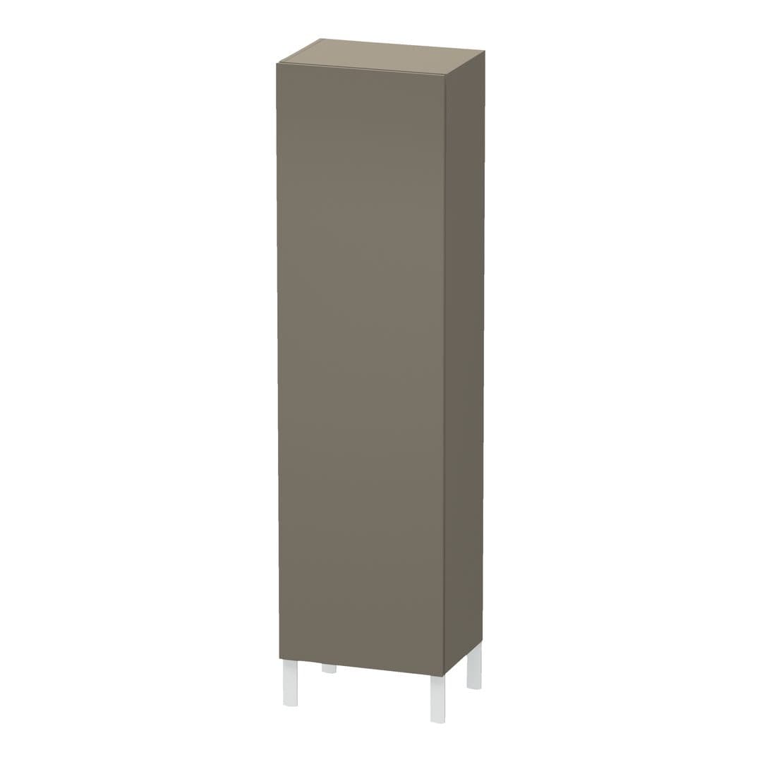 Duravit L-Cube – Κολόνα Μπάνιου – 500 mm, 1 πόρτα, δεξιά, 500 x 363 x 1760 mm – Flannel Grey Satin Matt, Lacquer (LC1181R9090)