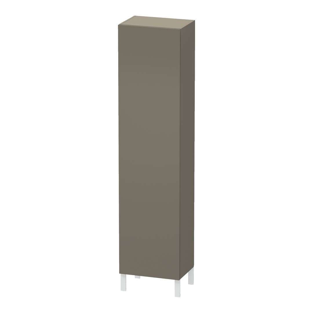 Duravit L-Cube – Κολόνα Μπάνιου – 500 mm, 1 πόρτα, αριστερή, 500 x 360 x 2000 mm – Flannel Grey Satin Matt, Lacquer (LC1191L9090)