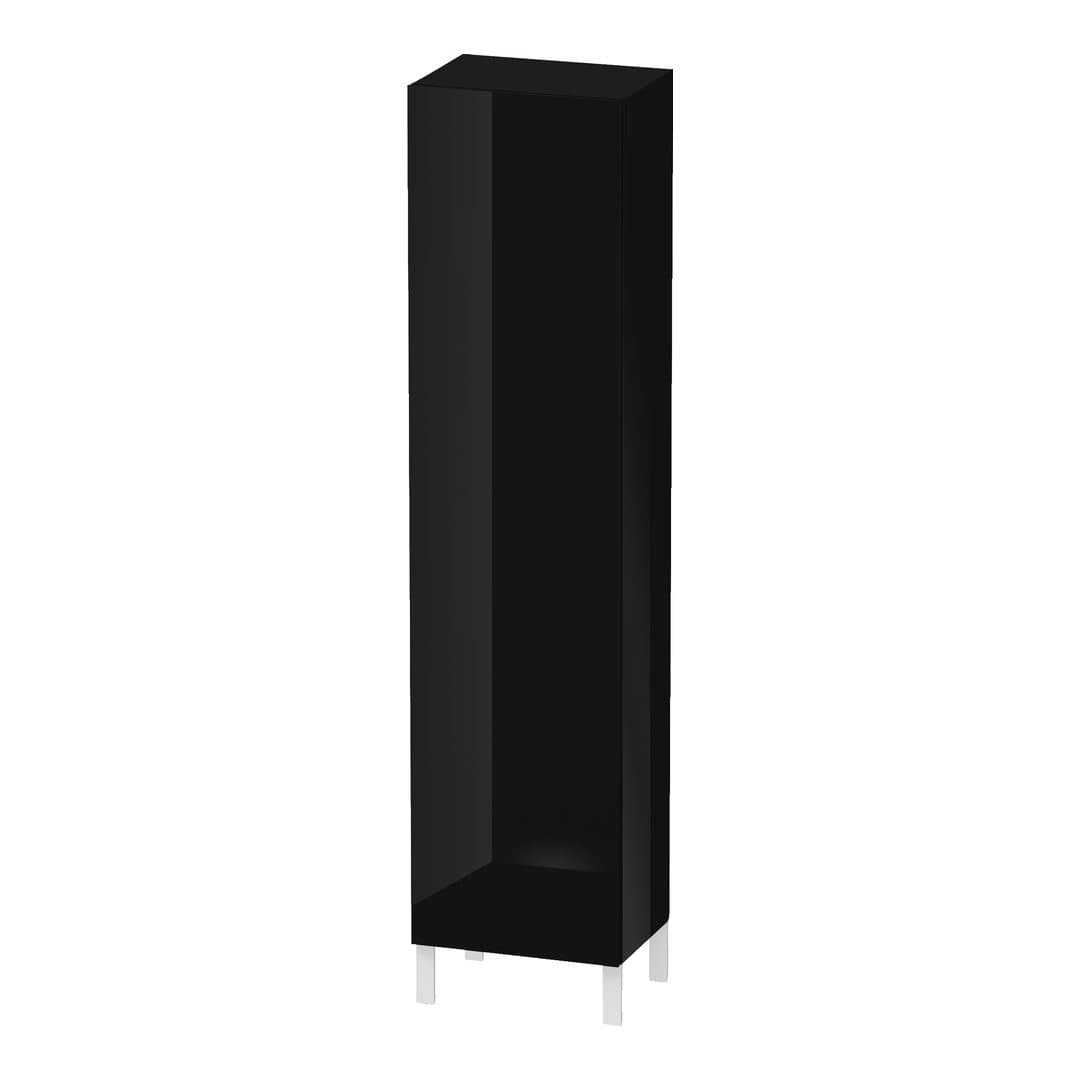 Duravit L-Cube – Κολόνα Μπάνιου – 500 mm, 1 πόρτα, δεξιά, 500 x 360 x 2000 mm – Black High Gloss, Lacquer (LC1191R4040)