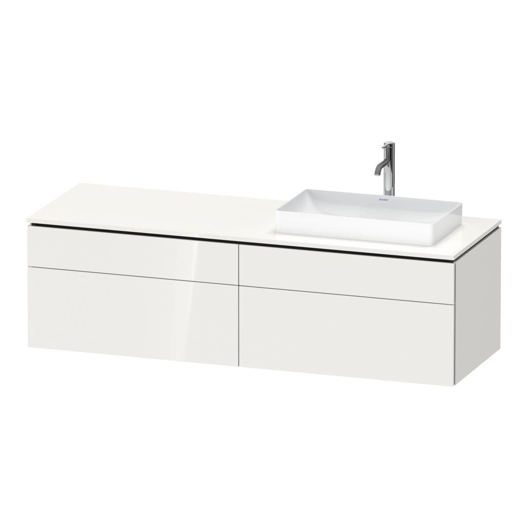 Duravit L-Cube – Έπιπλο Νιπτήρα – 1620 mm, για κονσόλα, 4 συρτάρια, νιπτήρας δεξιά – White High Gloss, Lacquer (LC4871R85850000)