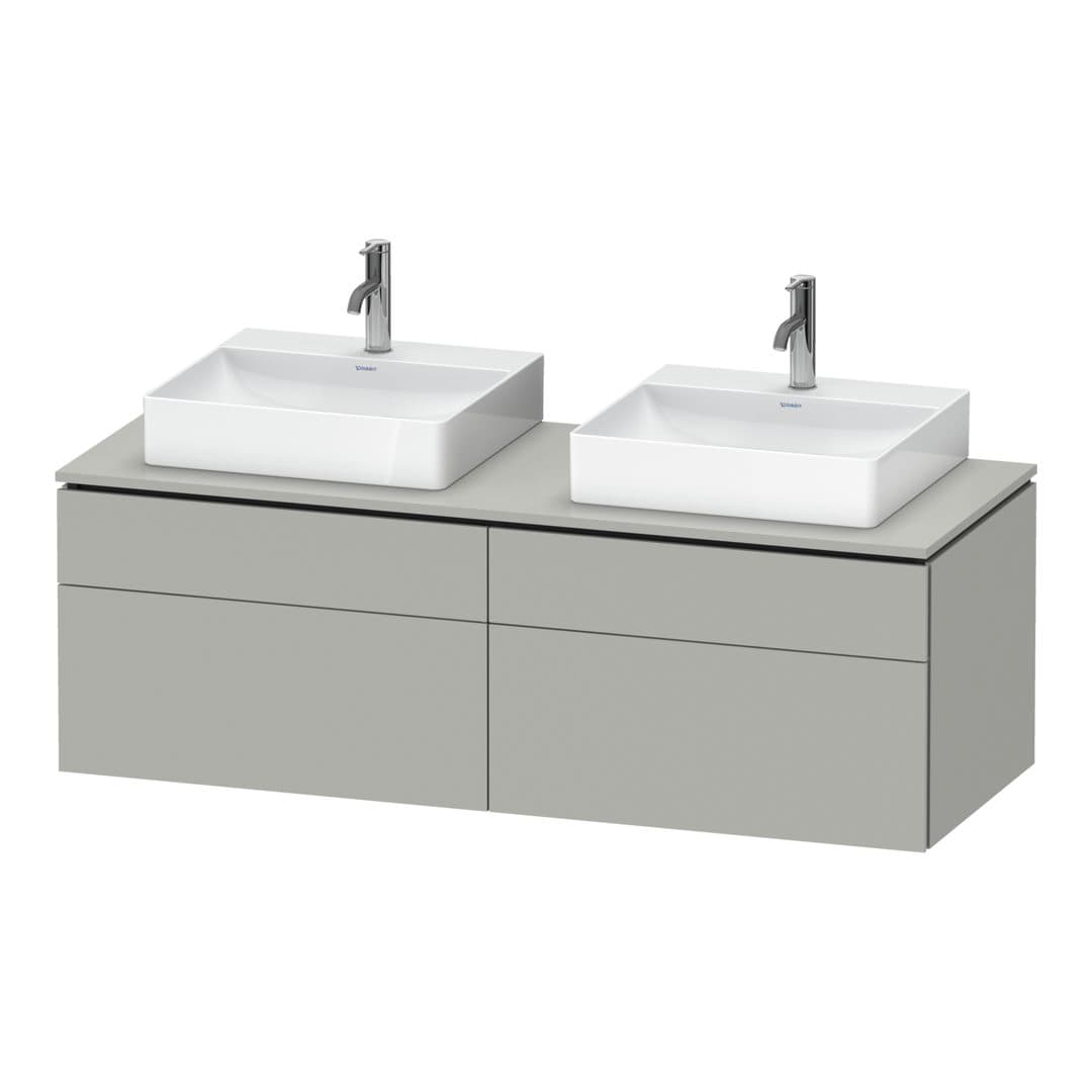 Duravit L-Cube – Έπιπλο Νιπτήρα – 1420 mm, για κονσόλα, 4 συρτάρια – Concrete grey Matt, Decor (LC4872B07070000)