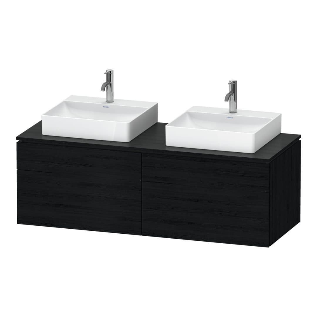 Duravit L-Cube – Έπιπλο Νιπτήρα – 1420 mm, για κονσόλα, 4 συρτάρια – Black oak Matt, Decor (LC4872B16160000)