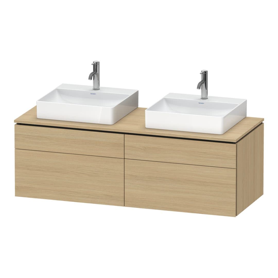 Duravit L-Cube – Έπιπλο Νιπτήρα – 1420 mm, για κονσόλα, 4 συρτάρια – Natural oak, Decor (LC4872B30300000)