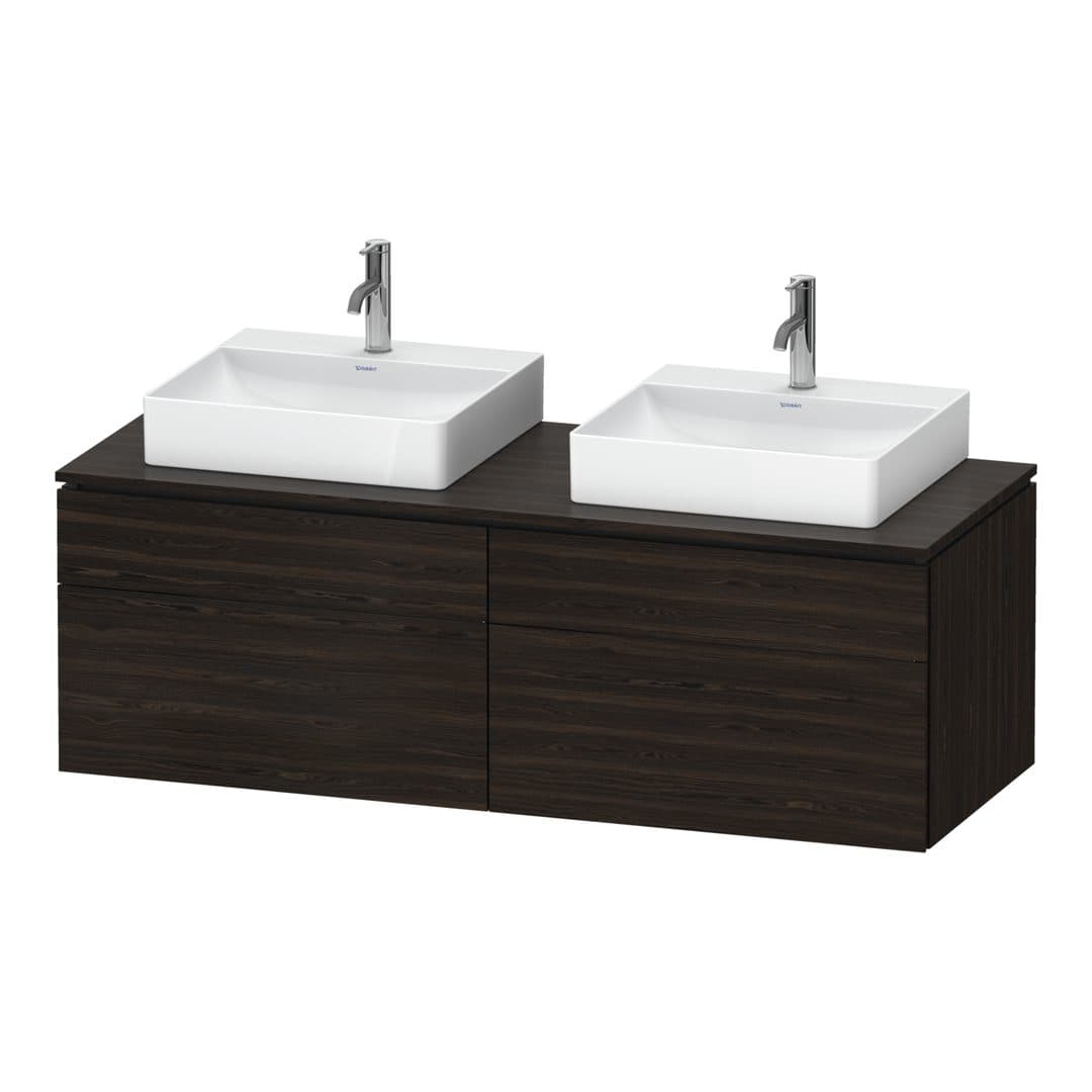 Duravit L-Cube – Έπιπλο Νιπτήρα – 1420 mm, για κονσόλα, 4 συρτάρια – Brushed walnut Matt, Real wood veneer (LC4872B69690000)
