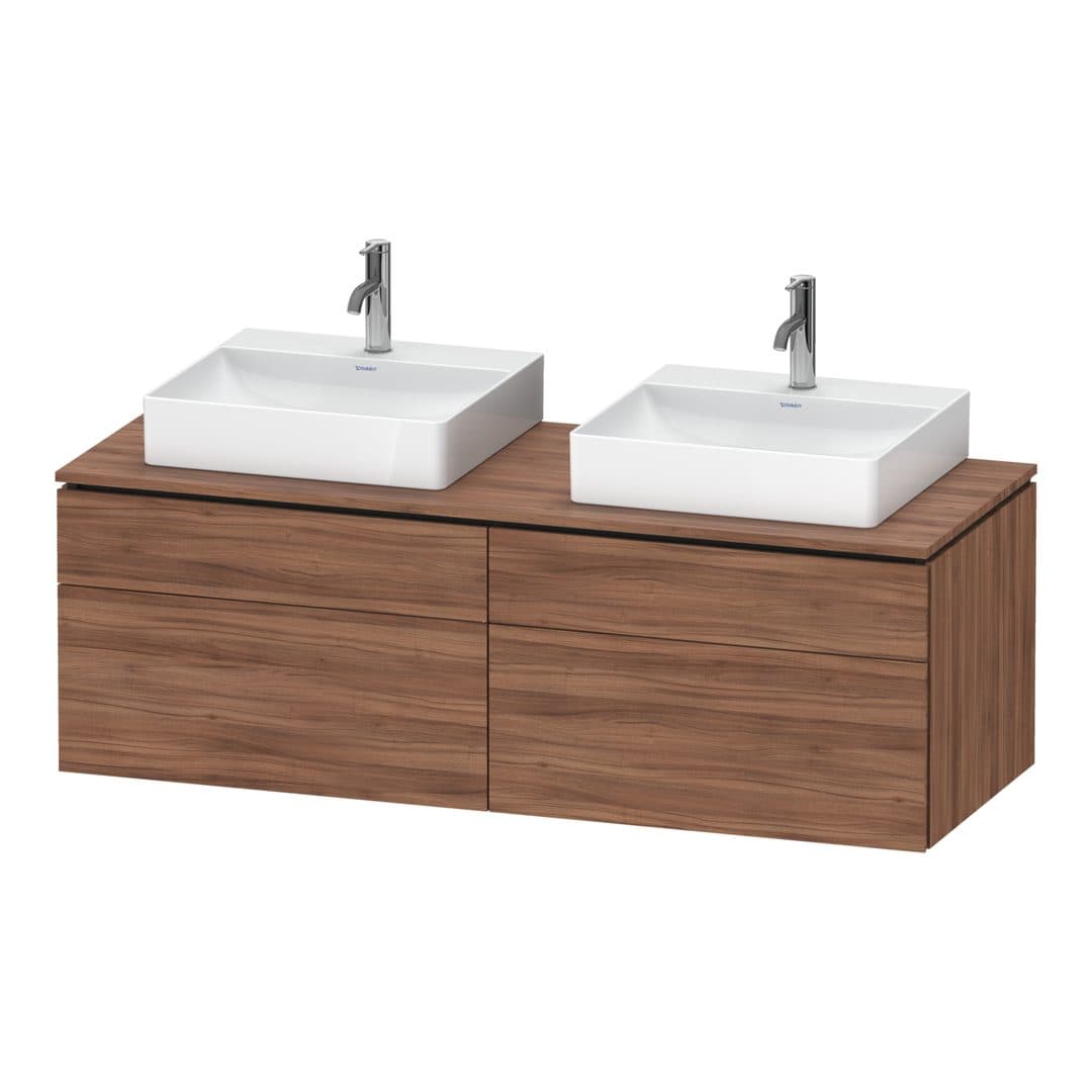 Duravit L-Cube – Έπιπλο Νιπτήρα – 1420 mm, για κονσόλα, 4 συρτάρια – Walnut Matt, Decor (LC4872B79790000)