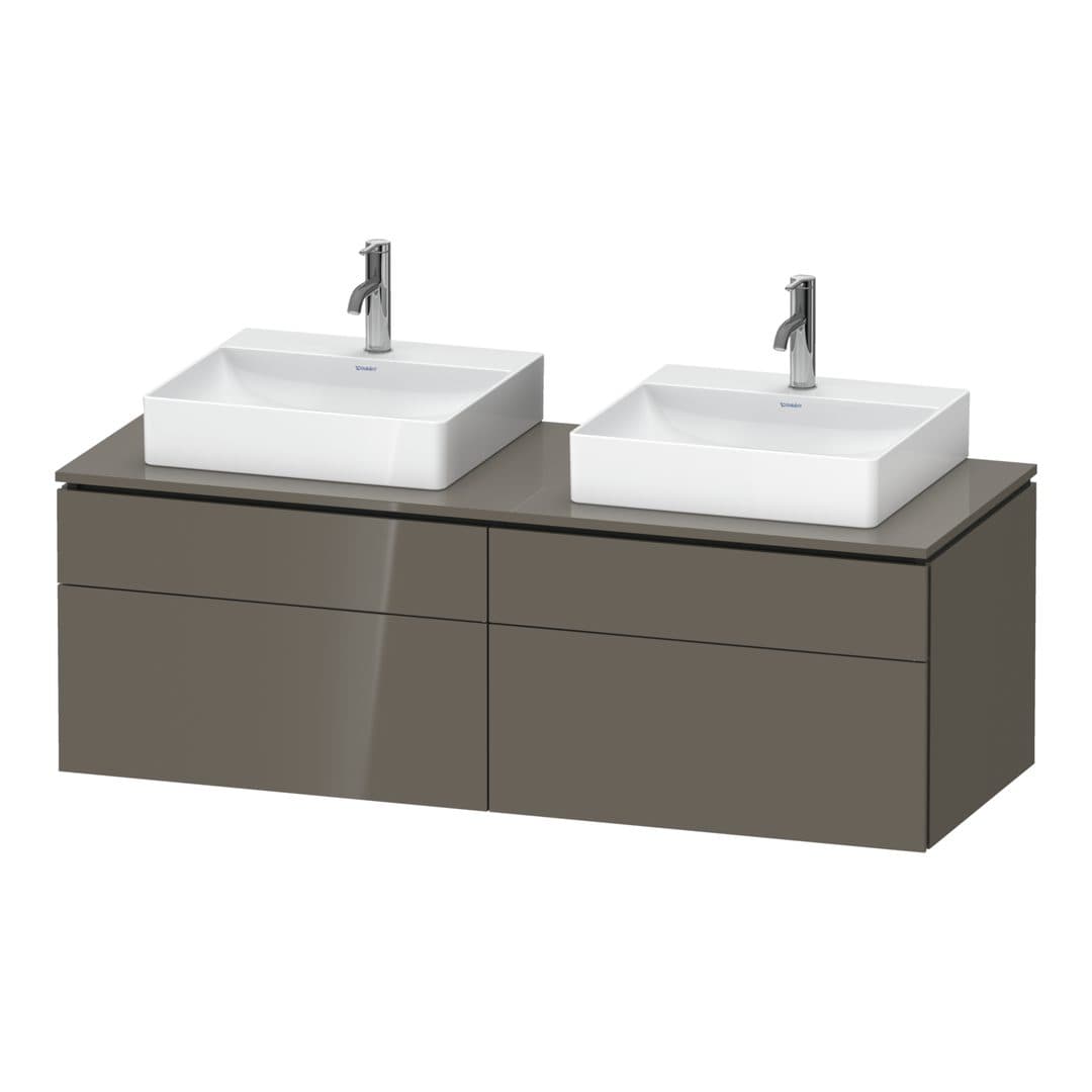 Duravit L-Cube – Έπιπλο Νιπτήρα – 1420 mm, για κονσόλα, 4 συρτάρια – Flannel Grey High Gloss, Lacquer (LC4872B89890000)