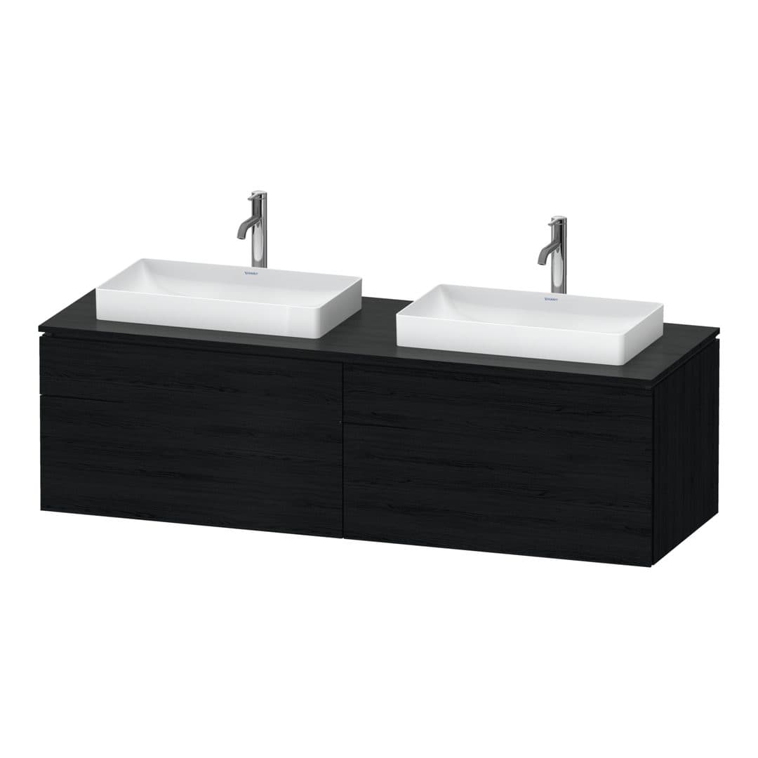 Duravit L-Cube – Έπιπλο Νιπτήρα – 1620 mm, για κονσόλα, 4 συρτάρια – Black oak Matt, Decor (LC4873B16160000)