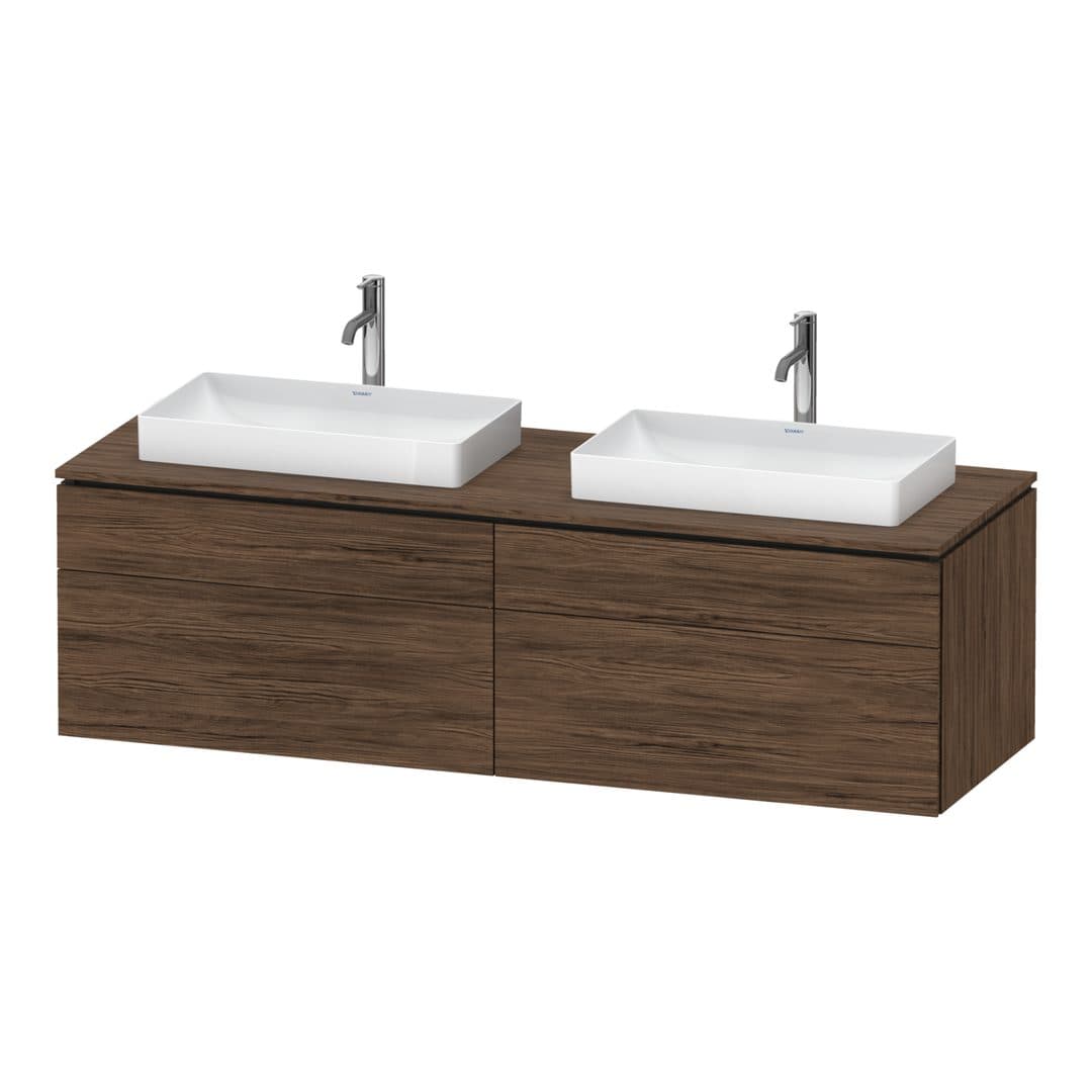 Duravit L-Cube – Έπιπλο Νιπτήρα – 1620 mm, για κονσόλα, 4 συρτάρια – Walnut dark Matt, Decor (LC4873B21210000)