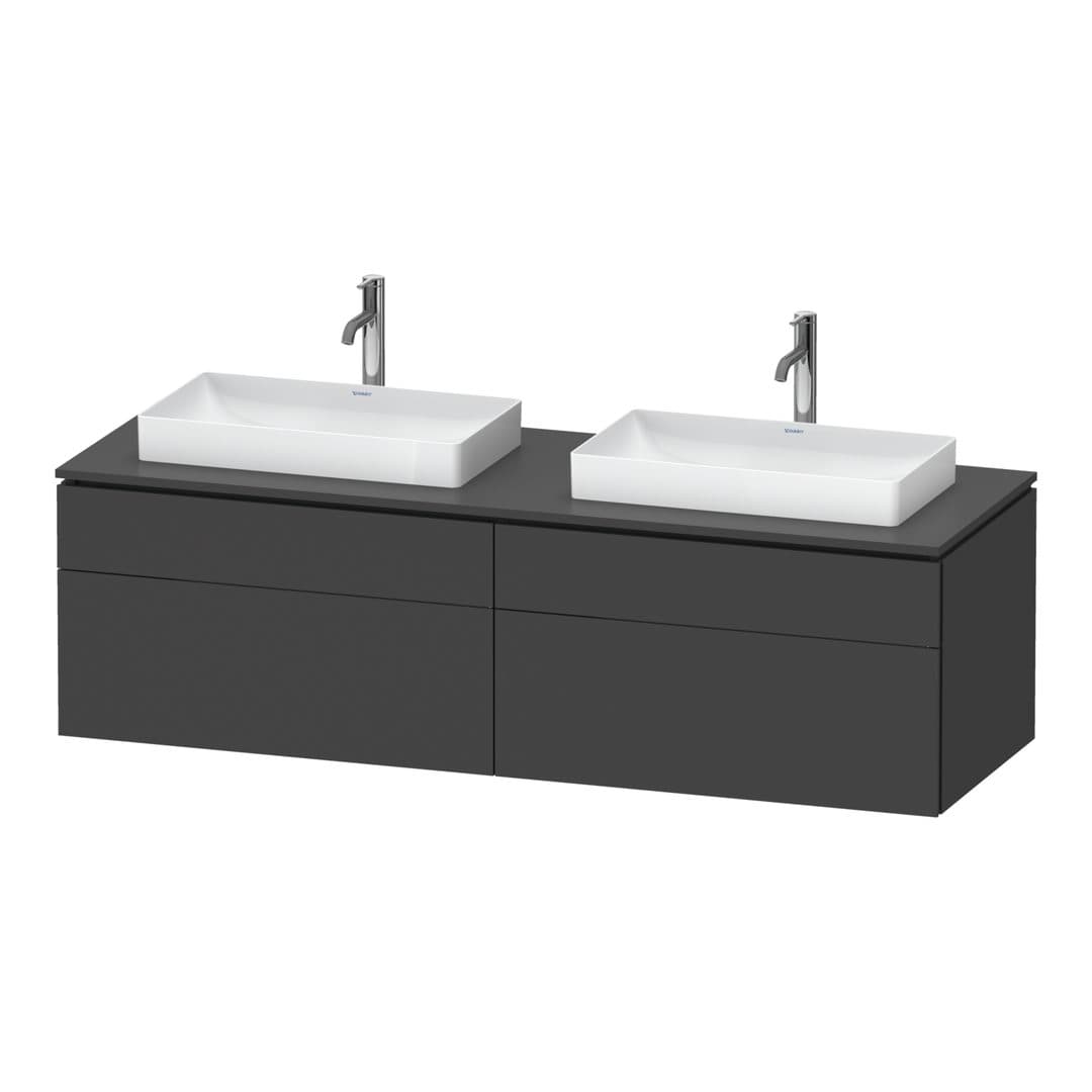 Duravit L-Cube – Έπιπλο Νιπτήρα – 1620 mm, για κονσόλα, 4 συρτάρια – Graphite Matt, Decor (LC4873B49490000)
