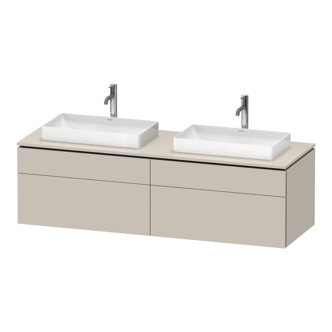Duravit L-Cube – Έπιπλο Νιπτήρα – 1620 mm, για κονσόλα, 4 συρτάρια – Taupe Super Matt, Decor (LC4873B83830000)