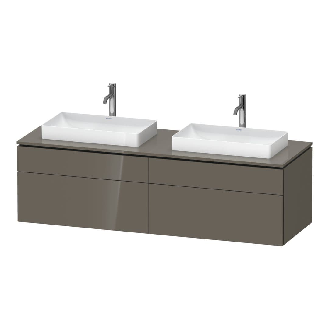 Duravit L-Cube – Έπιπλο Νιπτήρα – 1620 mm, για κονσόλα, 4 συρτάρια – Flannel Grey High Gloss, Lacquer (LC4873B89890000)