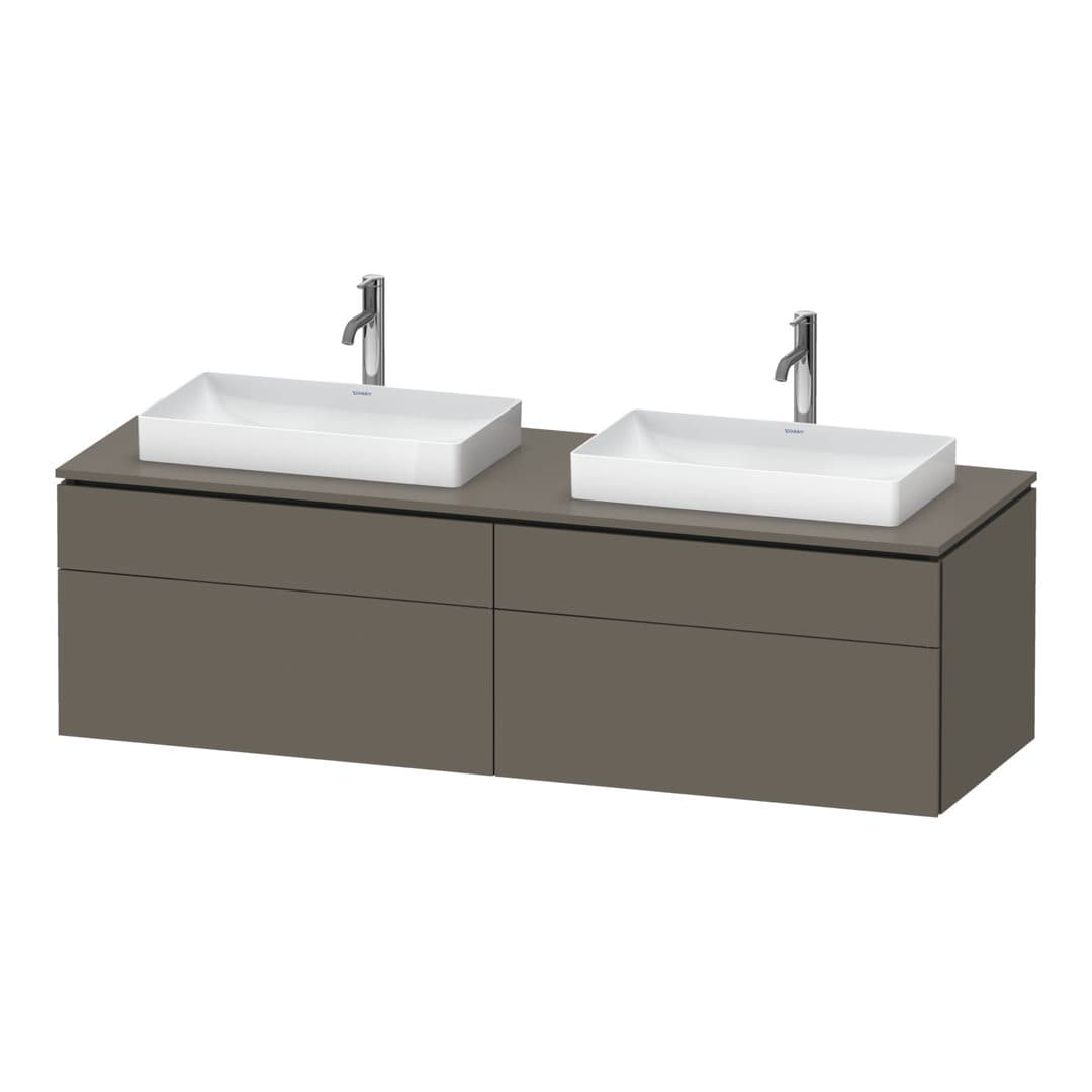 Duravit L-Cube – Έπιπλο Νιπτήρα – 1620 mm, για κονσόλα, 4 συρτάρια – Flannel Grey Satin Matt, Lacquer (LC4873B90900000)