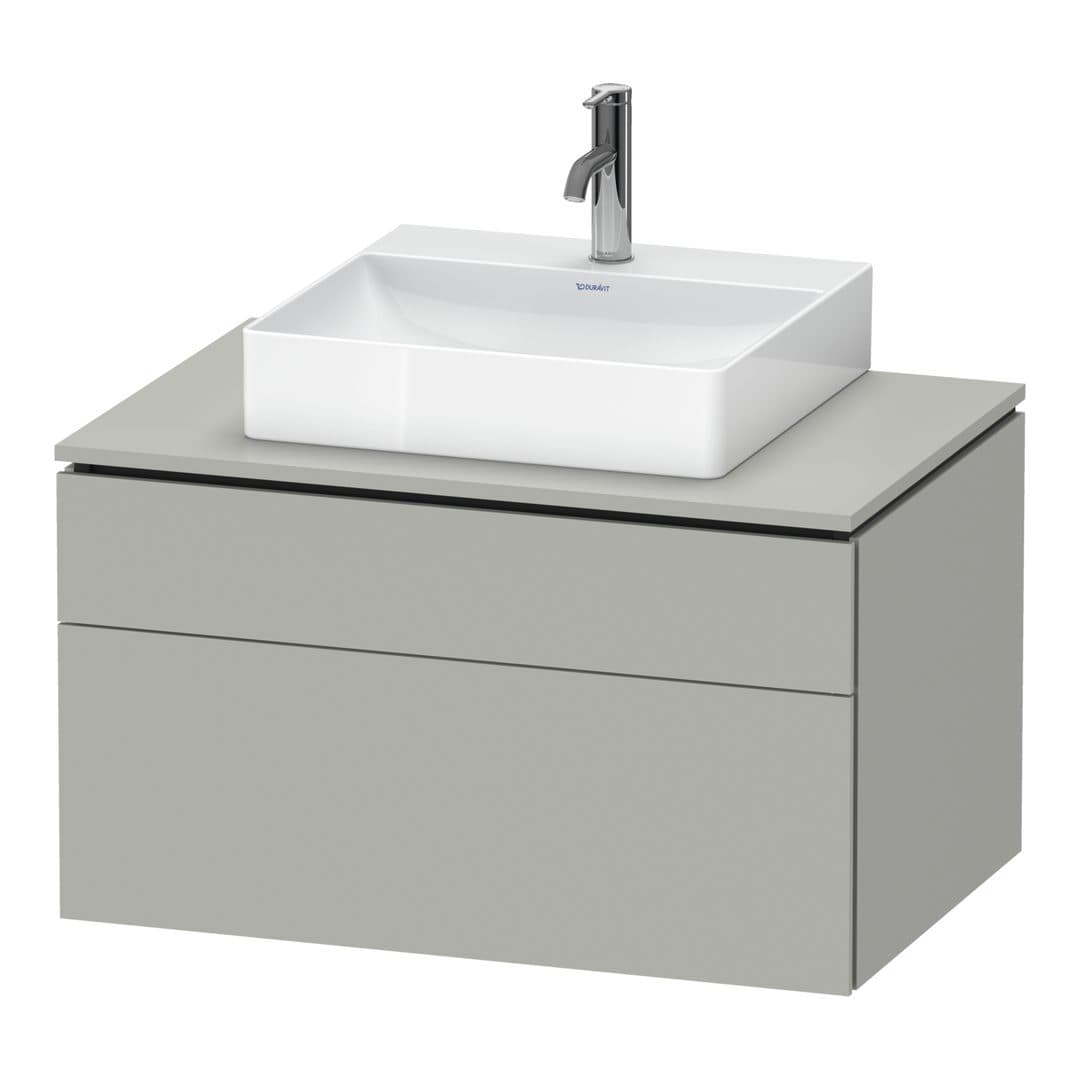 Duravit L-Cube – Έπιπλο Νιπτήρα – 820 mm, για κονσόλα, 2 συρτάρια, νιπτήρας κέντρο, 820 x 550 x 482 mm – Concrete grey Matt, Decor (LC4880007070000)