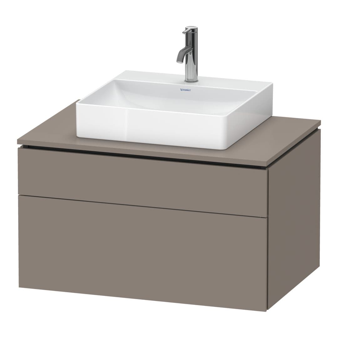 Duravit L-Cube – Έπιπλο Νιπτήρα – 820 mm, για κονσόλα, 2 συρτάρια, νιπτήρας κέντρο, 820 x 550 x 482 mm – Basalte Matt, Decor (LC4880043430000)